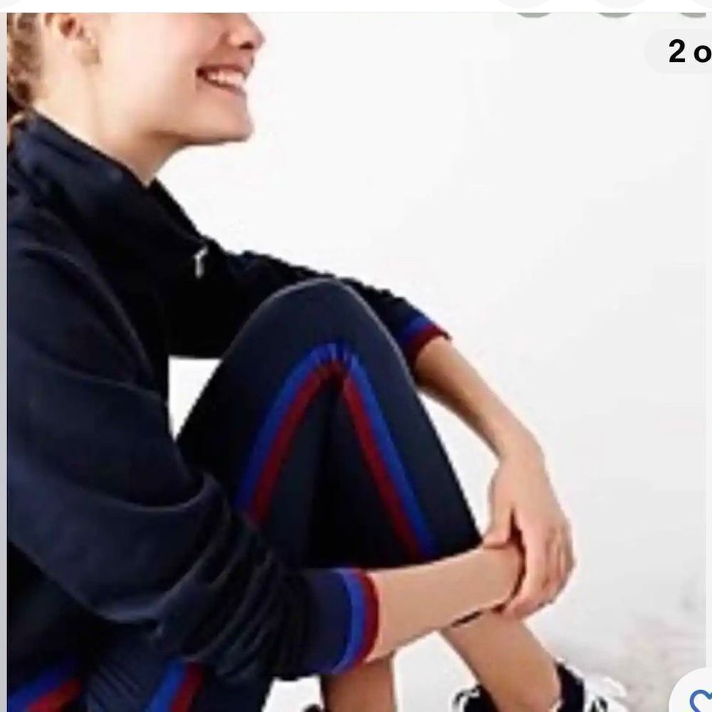 J crew sports stripe legging cropped xs